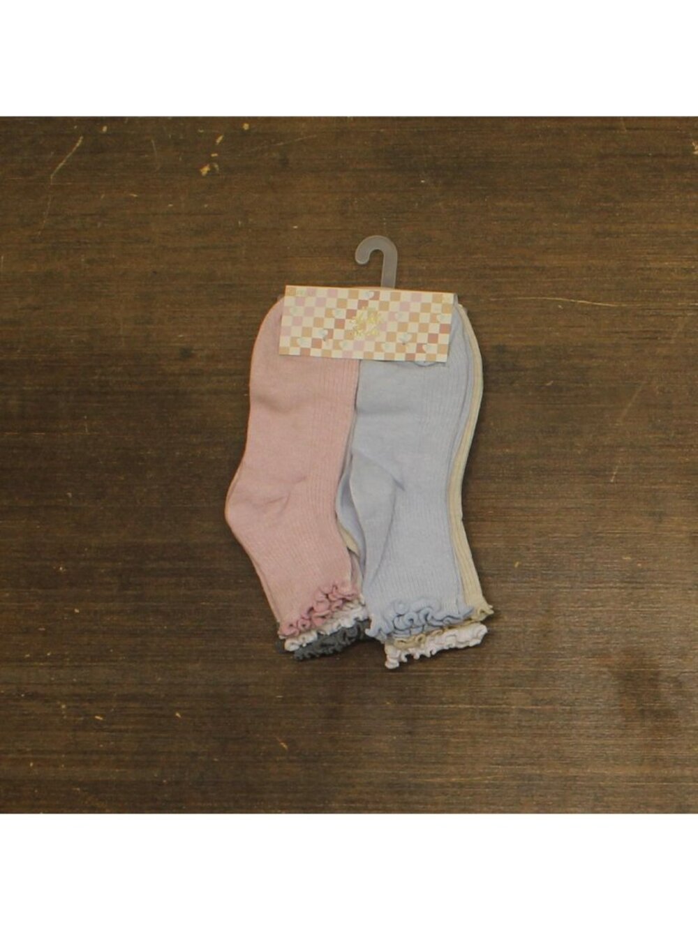 Capelli Girls 6-Pack Ankle Ribbed Socks Blue Multi M/L